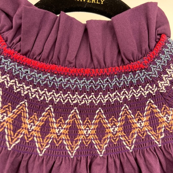 Tuckernuck Plum Smocked Wrenley Dress Size XXS NWOT - Picture 5 of 8